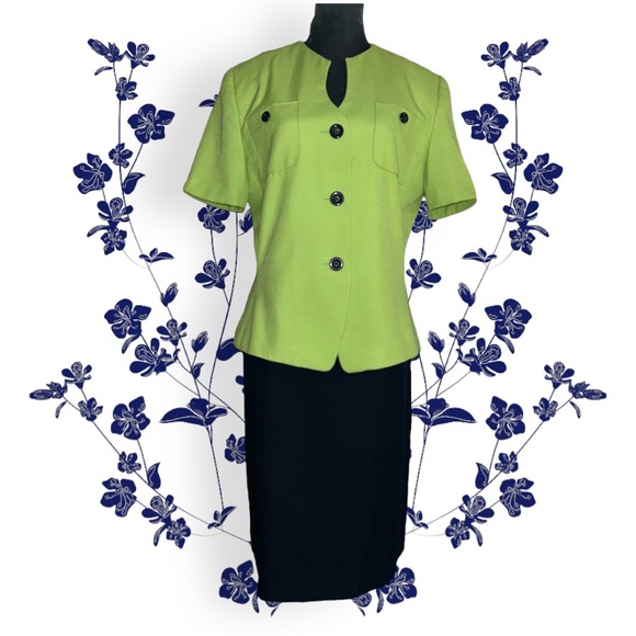 Le Suit Notched Collar Long Sleeve 2 Button Jacket with Mid Waist Straight Pant (2 Piece Set)